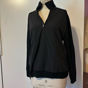 Theory Black Half-Zip Sweater